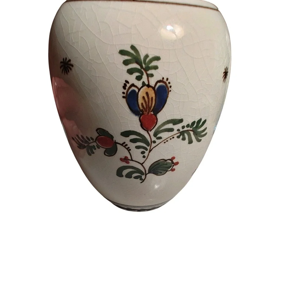 Delft De Porceleyne‎ Fles Royal Delft Hand-Painted Floral Ginger Jar 5.25